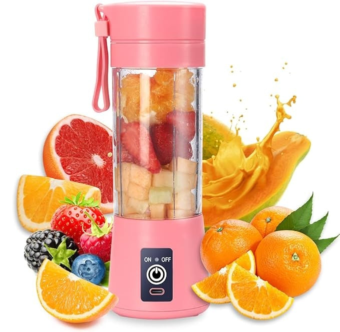 Smoothie-Mixer! Portabel, elektronisk mixer med USB-laddare: För frukt, bär och kosttillskott. 380 ml