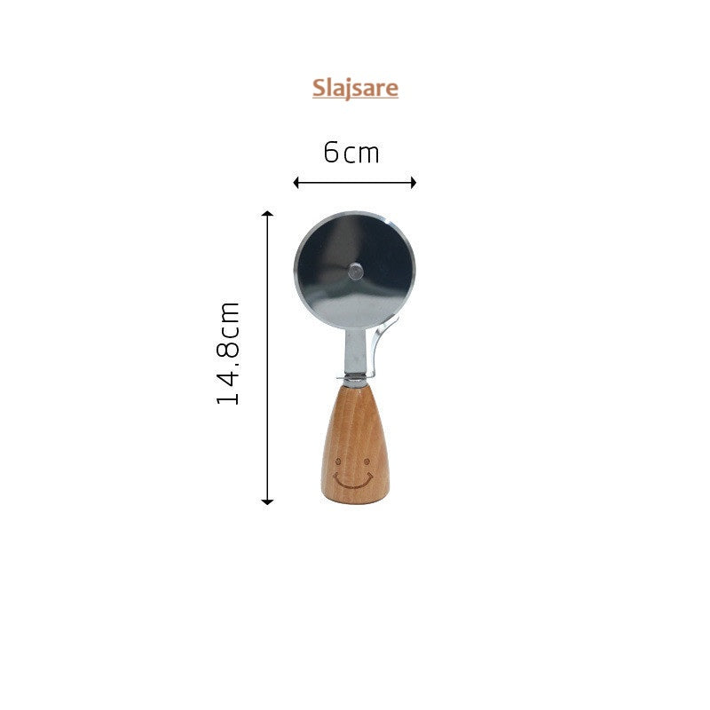 12-delars set med Köksredskap SMILEY med handtag i bokträ + rostfritt stål. Även styckvis försäljning!